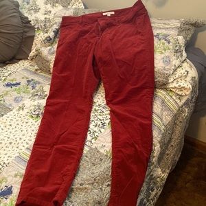 Cabi…wine red corduroy pants…size 12